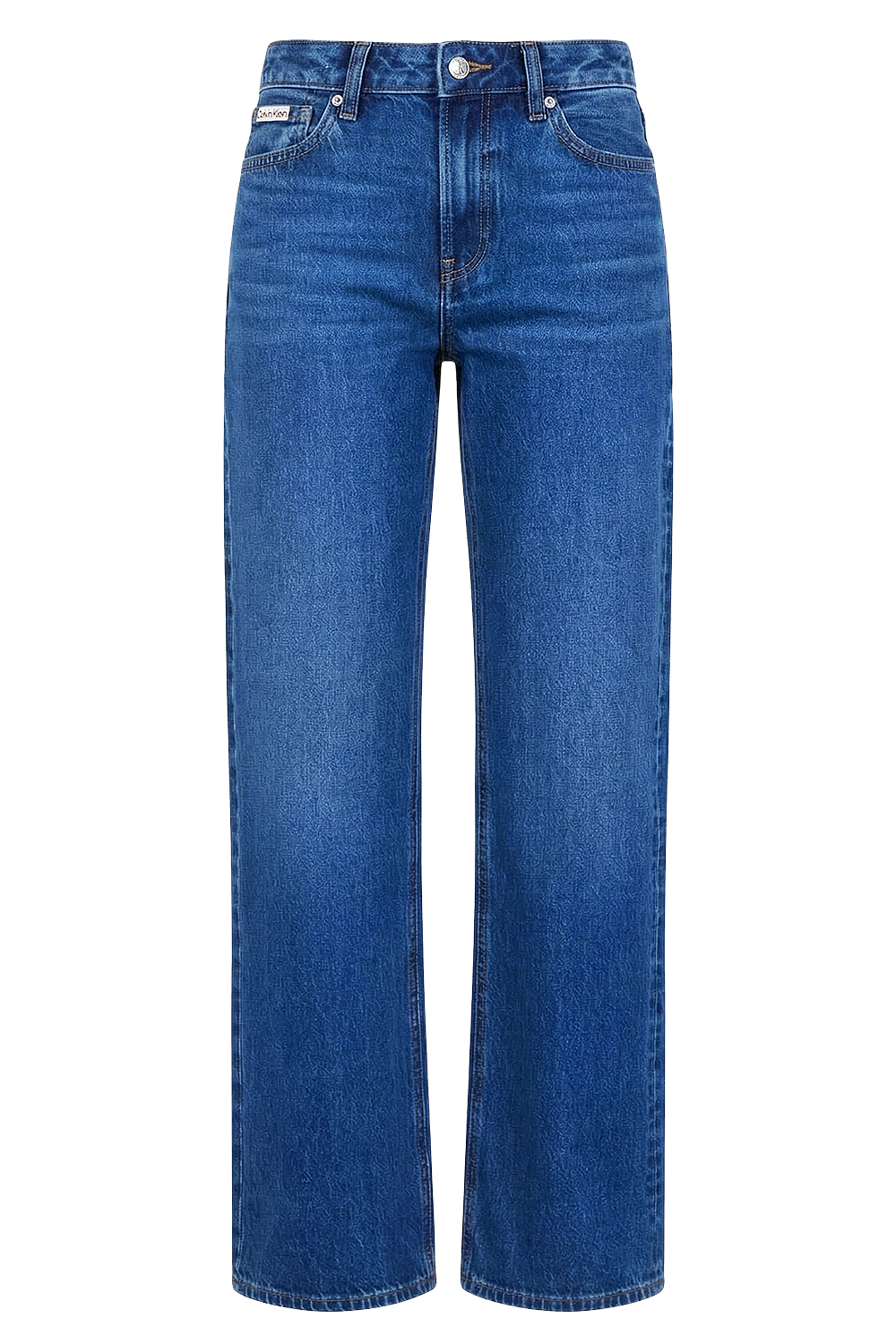 תמונה קידמית של מכנסי ג'ינס בגזרה ישרה