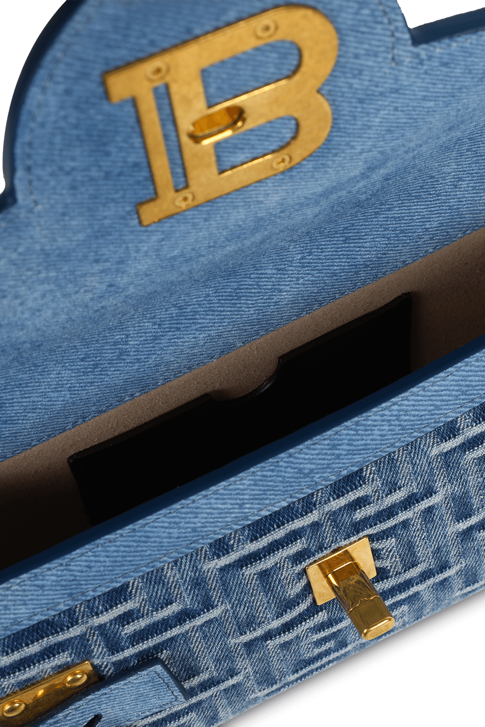 תמונת פנים של תיק כתף בי-באז מג'ינס עם לוגו