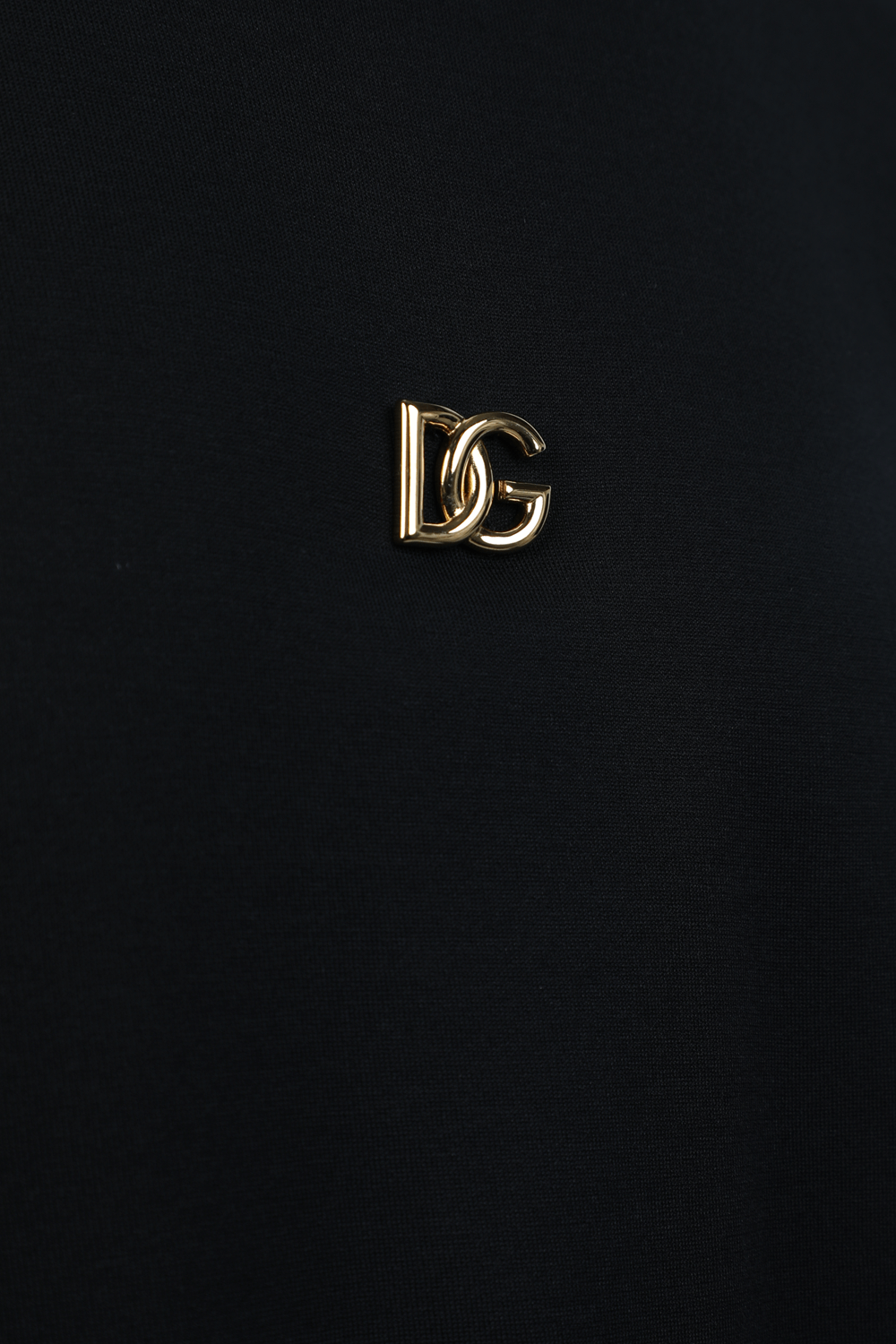 Gold Monogram Logo Tshirt in Black DOLCE & GABBANA