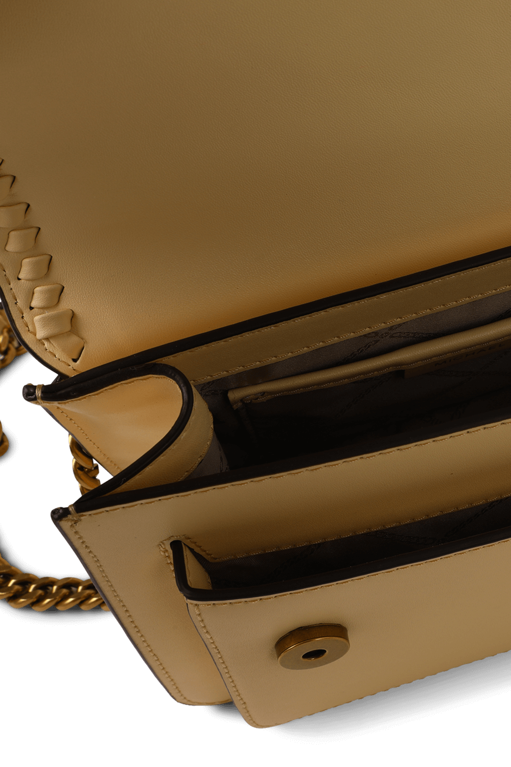 תמונת פנים של תיק כתף הת'ר מעור בגודל לארג'