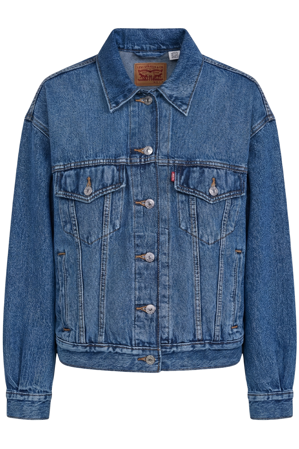 תמונה קידמית של ז'קט ג'ינס 90s טראקר