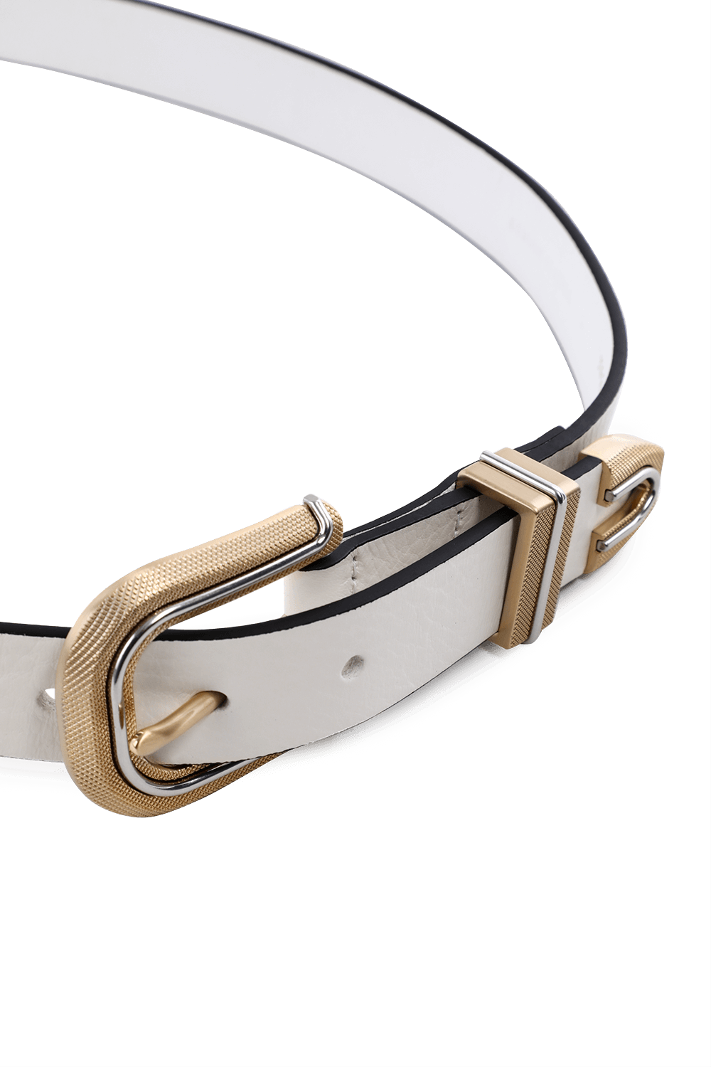 תמונת תקריב של Ventura Belt in White Leather