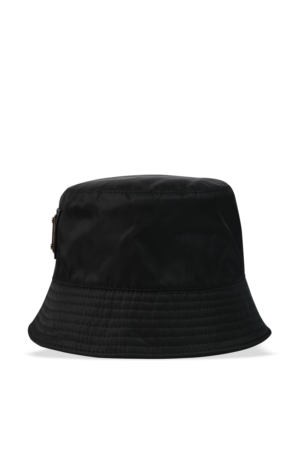 תמונה קידמית של Golden Tag Logo Bucket Hat in Black