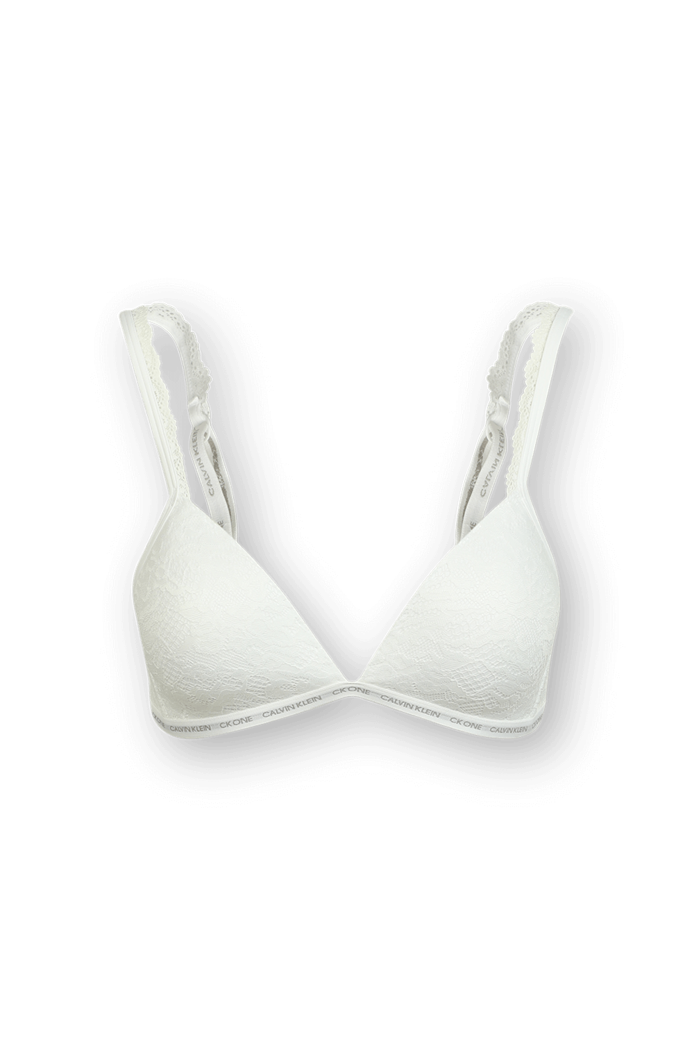 Lightly Lined Triangle Bra in White CALVIN KLEIN