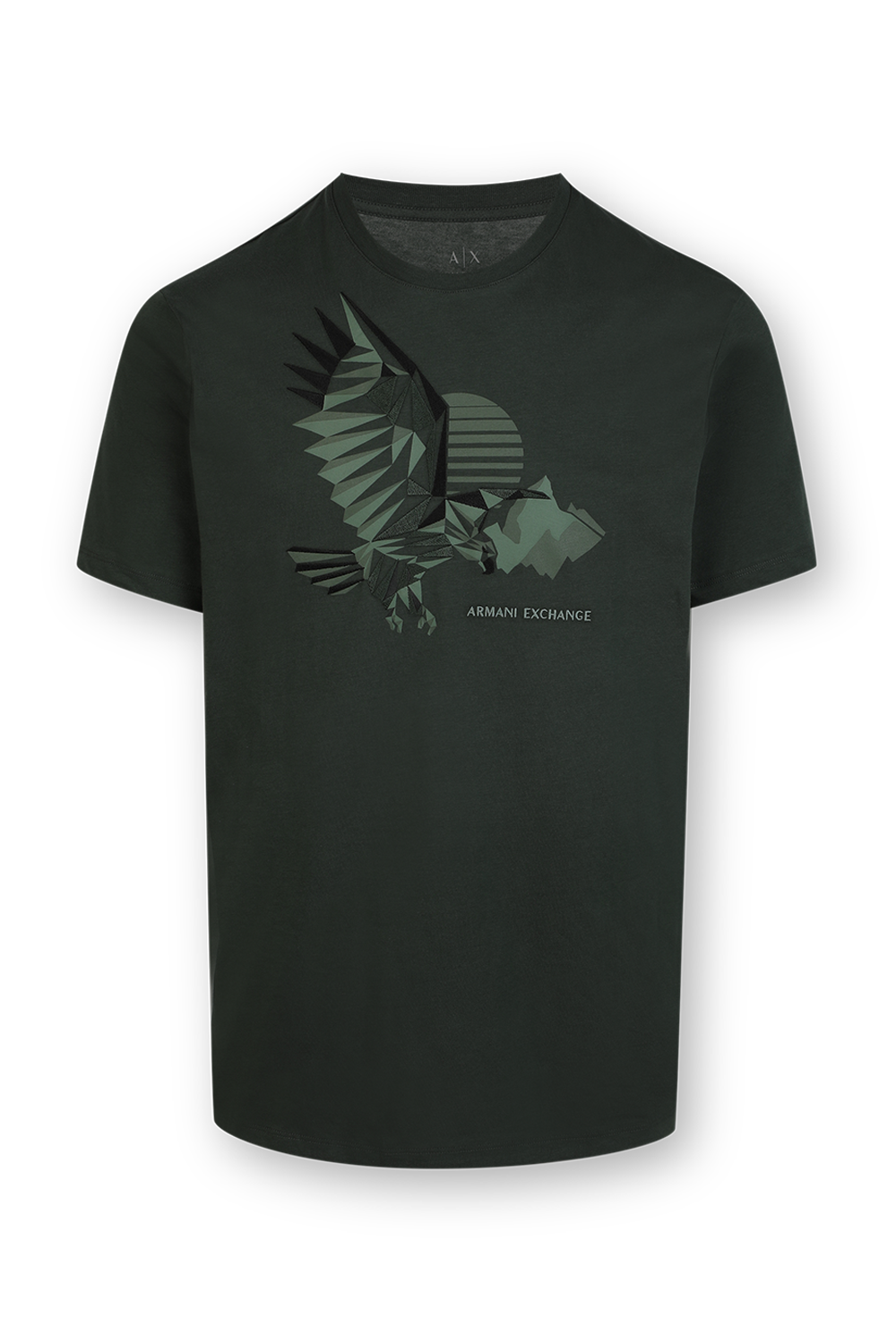תמונה קידמית של Bird Printed T-Shirt in Green