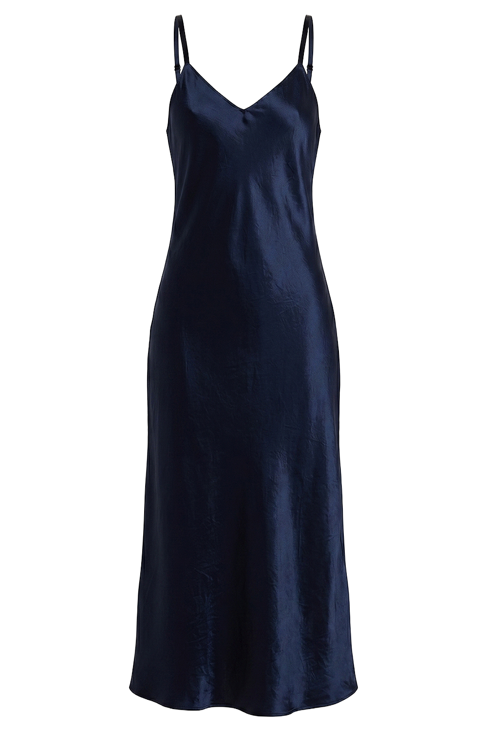 תמונה קידמית של שמלת מקסי סאטן