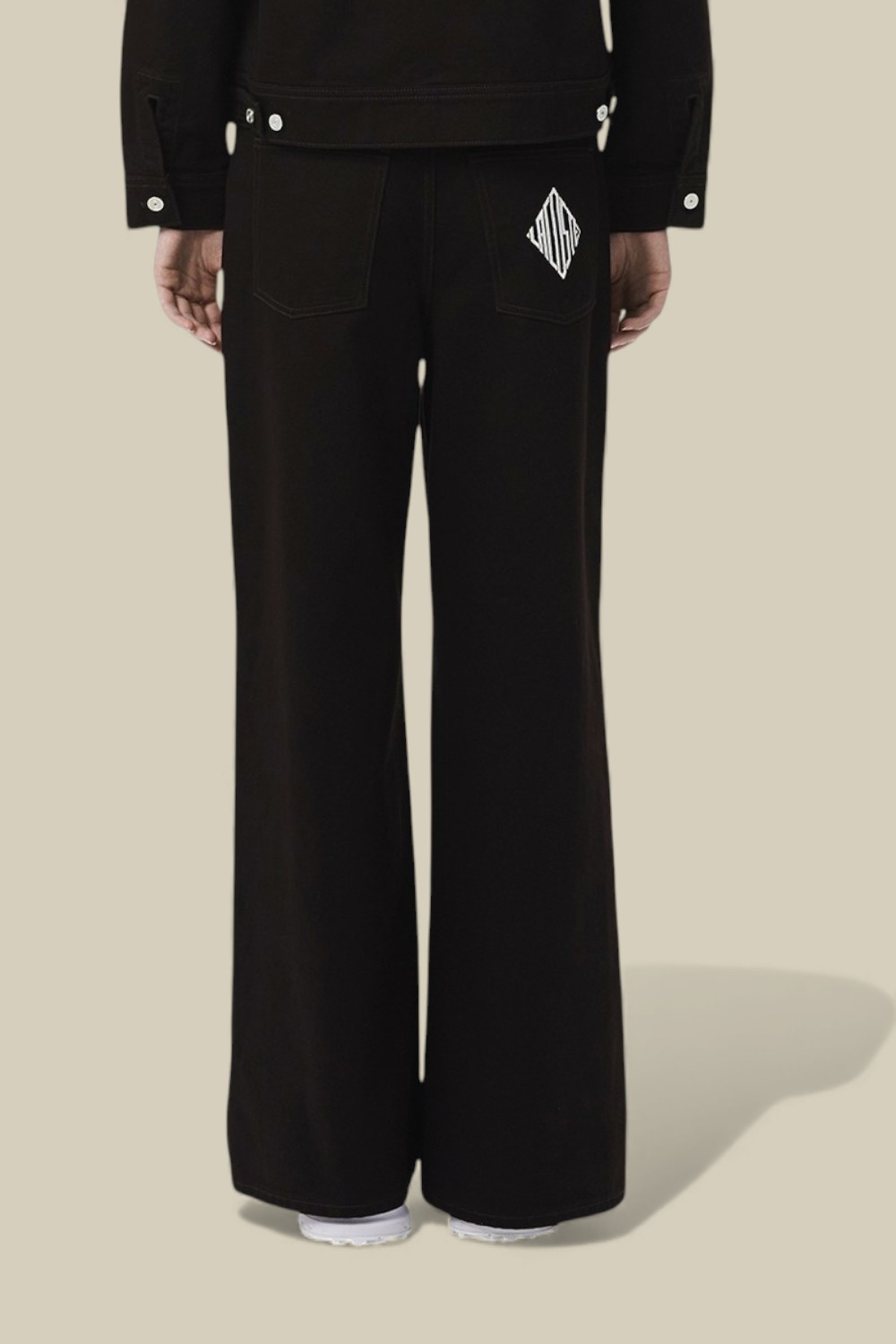 תמונת דוגמן אחורית של מכנסי ג'ינס בגזרה רחבה PRE LINE