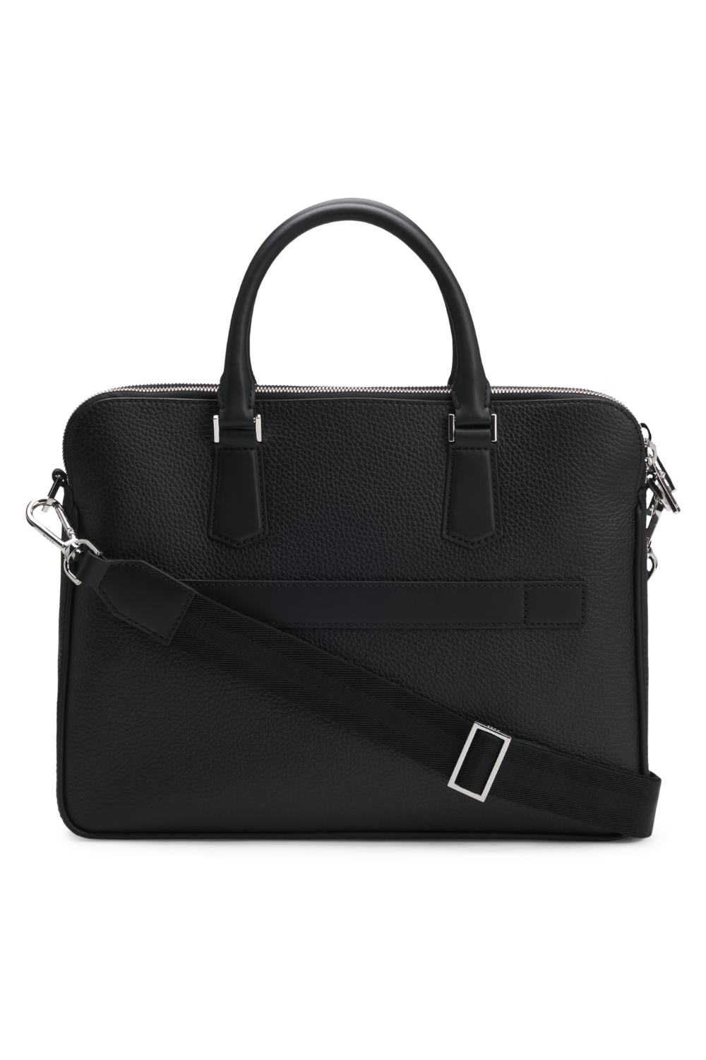 תמונה אחורית של תיק מחשב עור