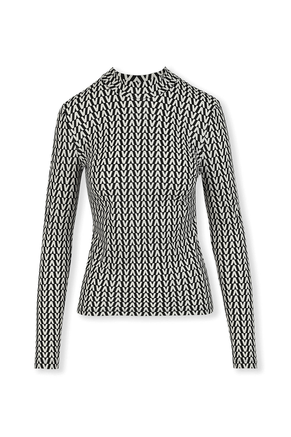 Jersey Top in Black and White image number null VALENTINO