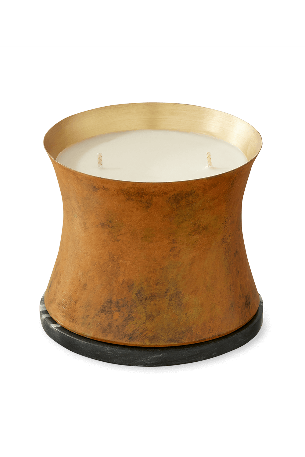 תמונה קידמית של נר בניחוח אקלקטי-אנדרגראונד בכלי חום בגודל לארג'