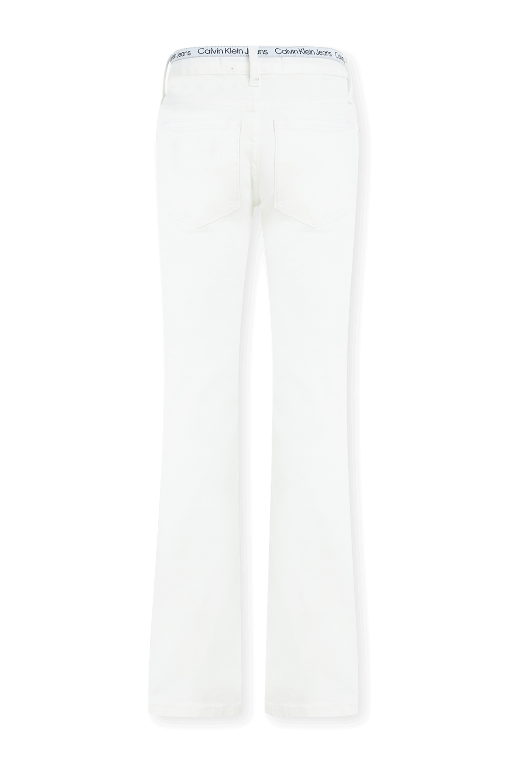 תמונה אחורית של מכנסי ג'ינס בגזרת פלייר