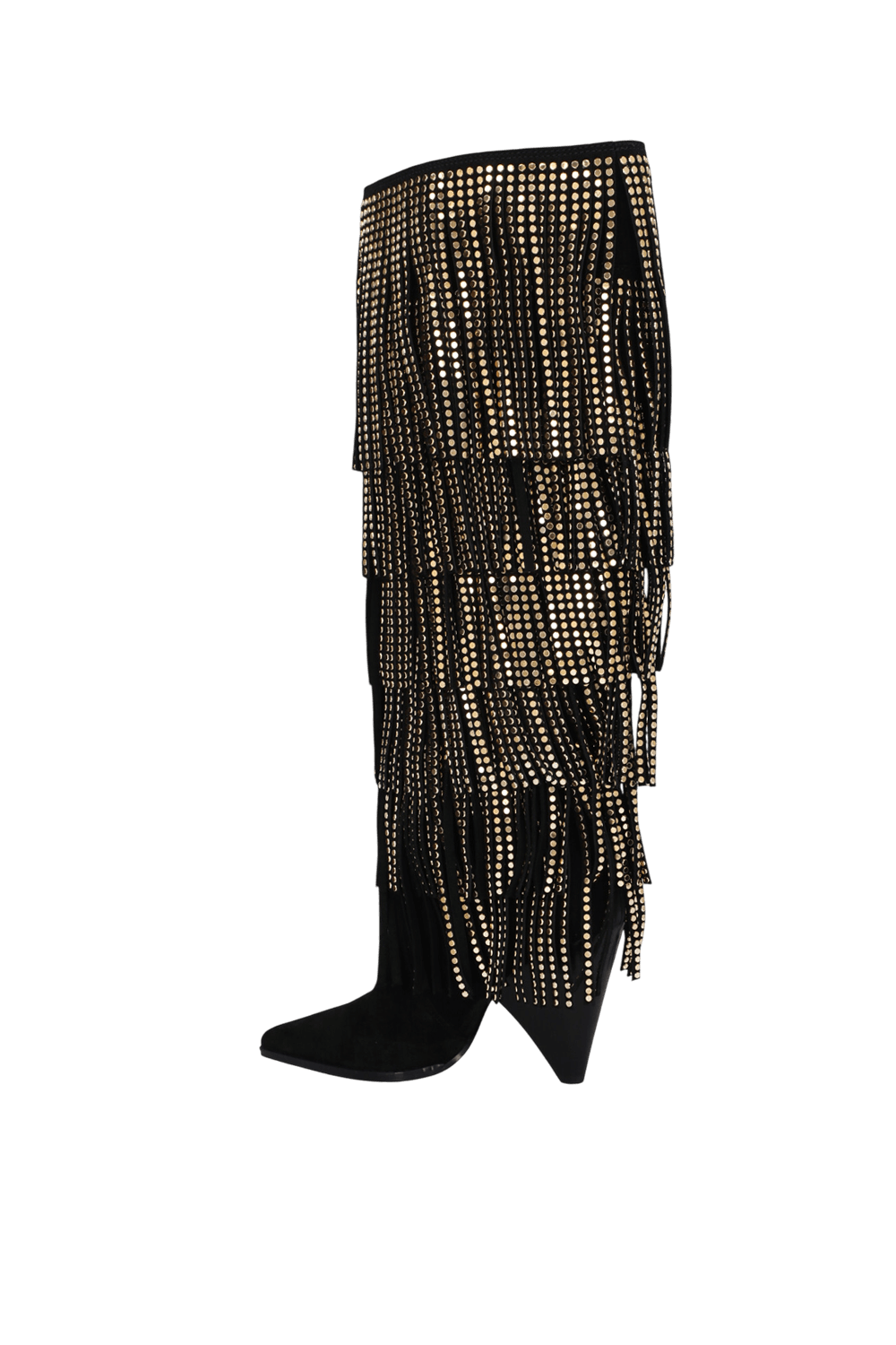 תמונה אחורית של מגפי ברך פרנזים