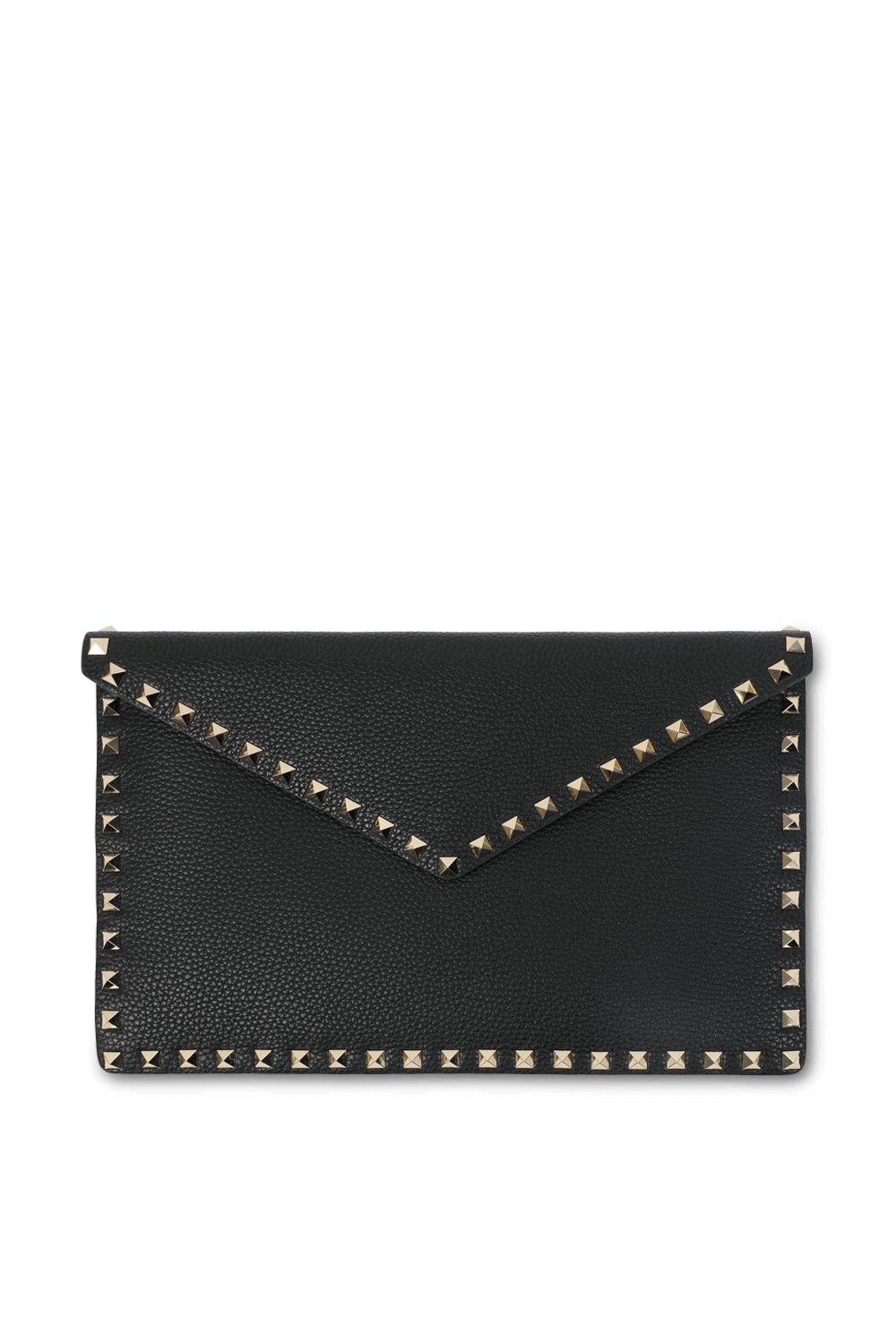 תמונה קידמית של תיק קלאץ' מעטפה מעור מגורען