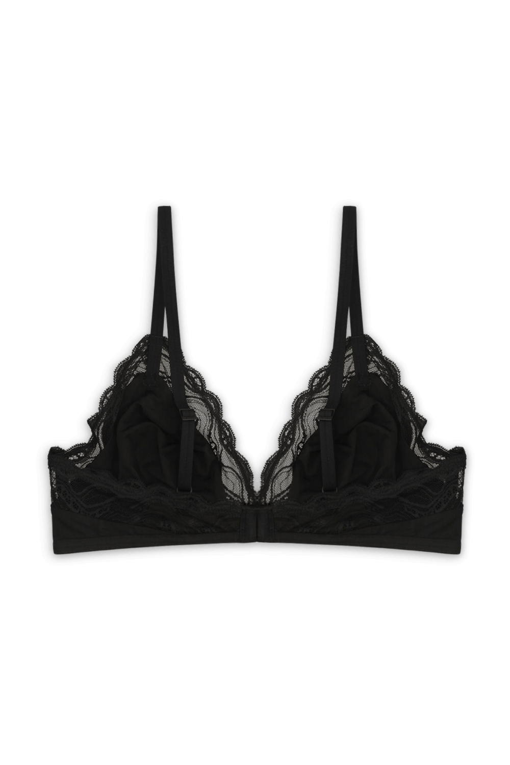 תמונה אחורית של חזיית משולשים עם תחרה