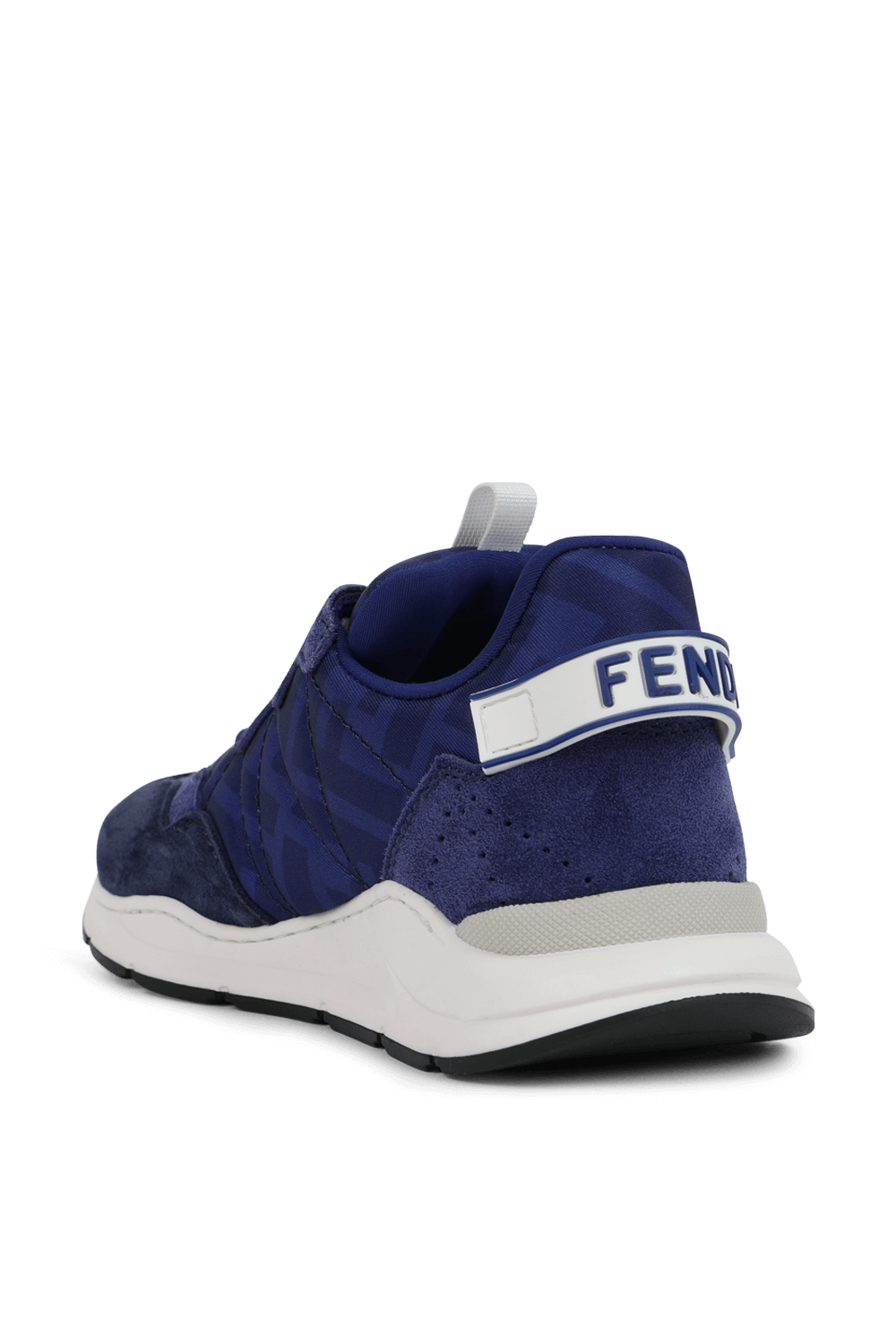מידות 32-36 נעלי סניקרס מעור ממותגות בגוון כחול FENDI KIDS