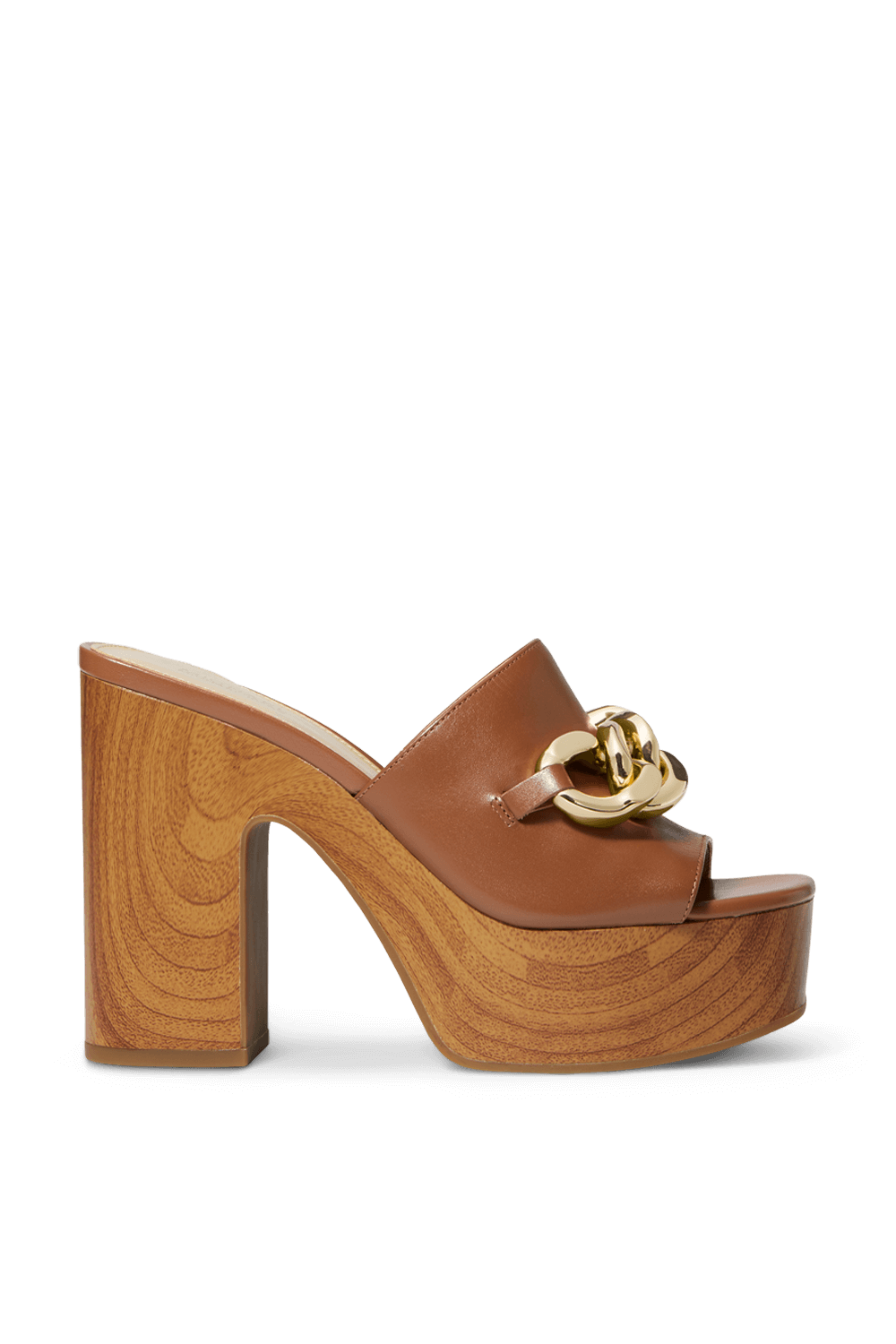 תמונה קידמית של סנדלי מיול פלטפורמה בגווני וחום