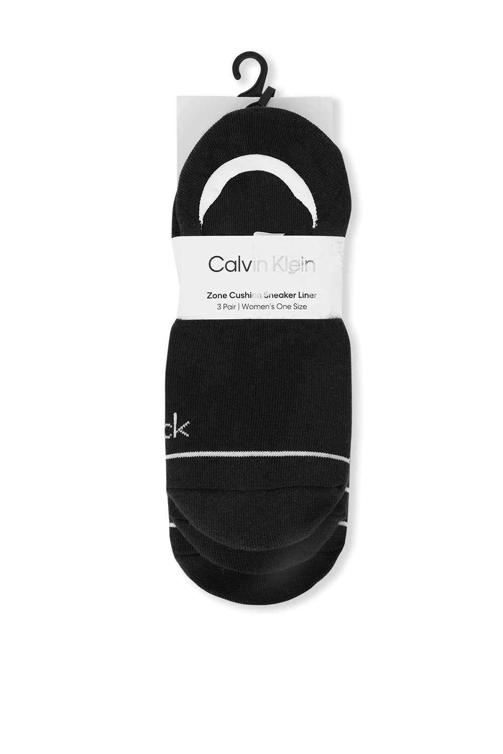 3Pack Sneaker Liner Socks in Black CALVIN KLEIN