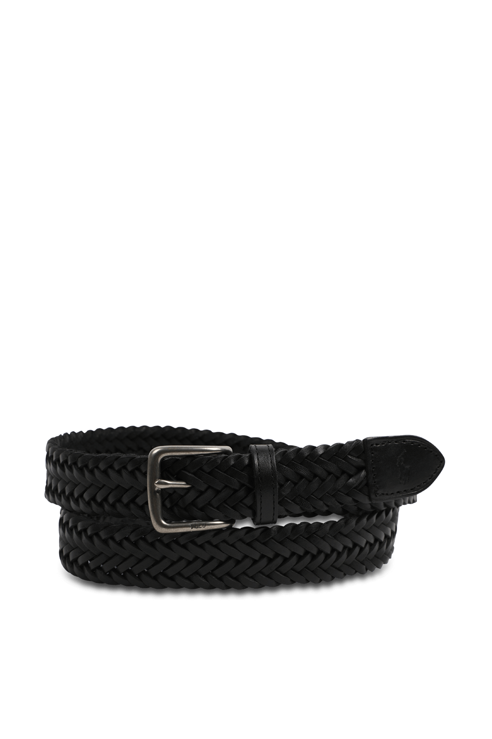 תמונה קידמית של חגורה קלועה מעור