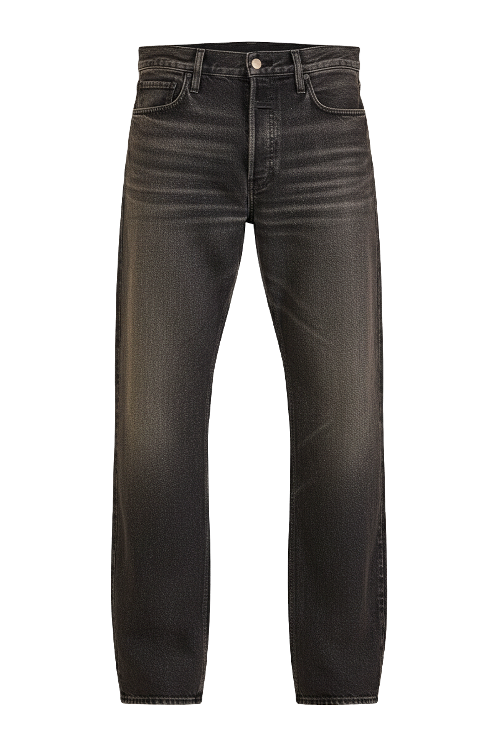 תמונה קידמית של מכנסי ג'ינס בגזרה ישרה