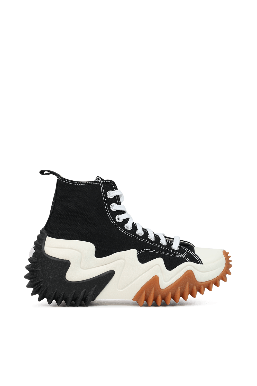 תמונה קידמית של נעלי סניקרס סטאר מושין שחורות ברכיסה גבוהה