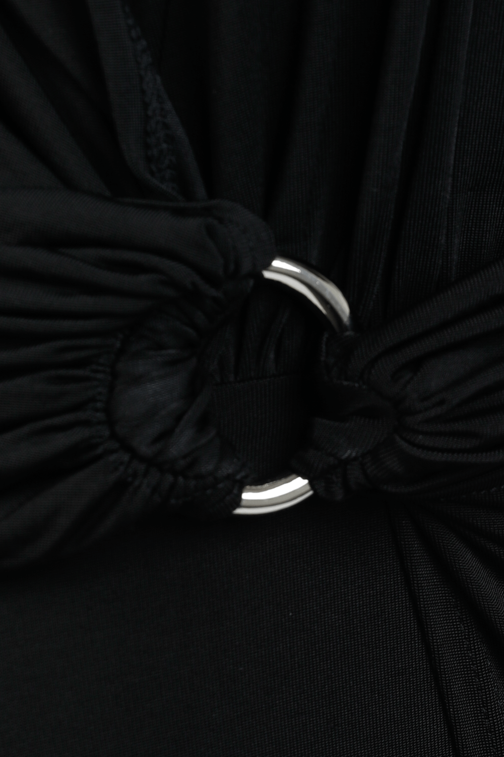 תמונה אחורית של Black Draped Dress