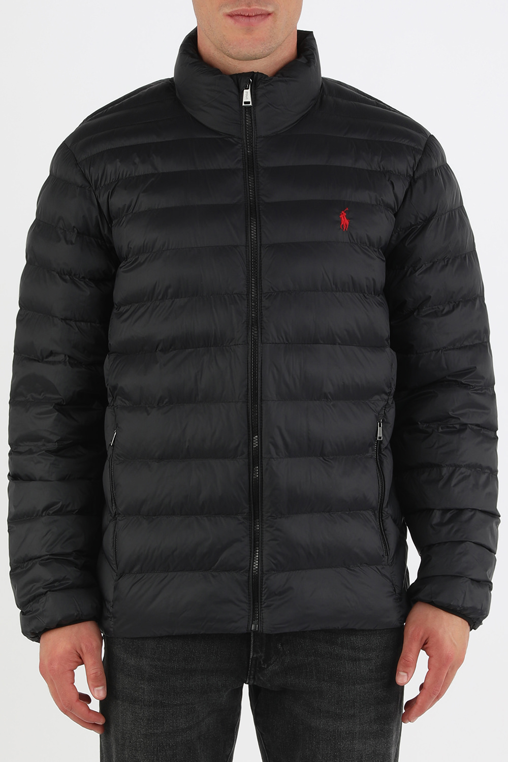 תמונת דוגמן קידמית של מעיל טרה מניילון ממוחזר