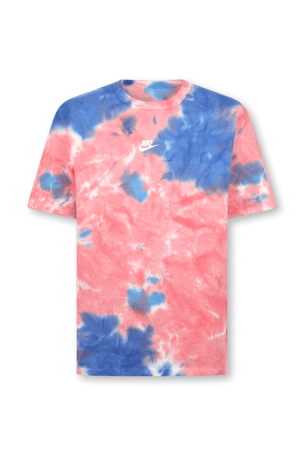 תמונה קידמית של טי שירט טאי דאי בגווני ורוד וכחול