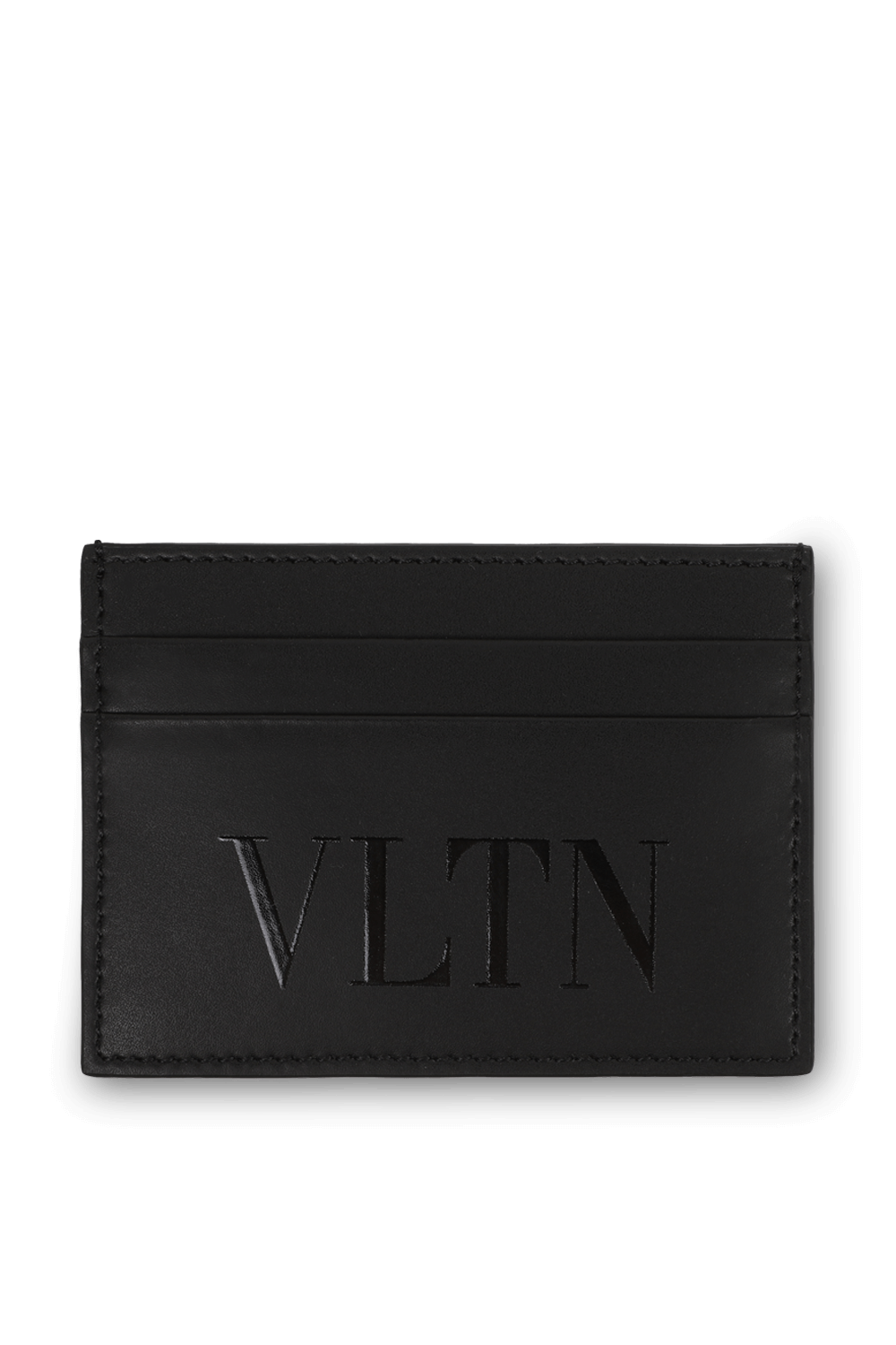 מחזיק כרטיסים מעור שחור עם לוגו מבריק VALENTINO GARAVANI