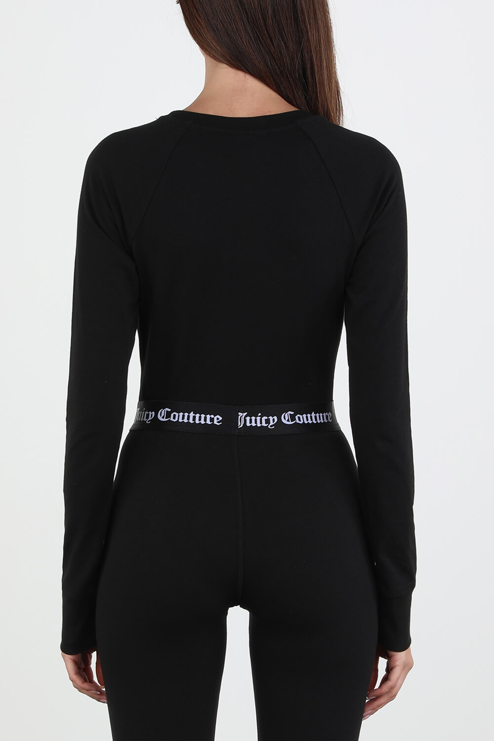 תמונת דוגמן אחורית של Long Sleeve Body Suit in Black