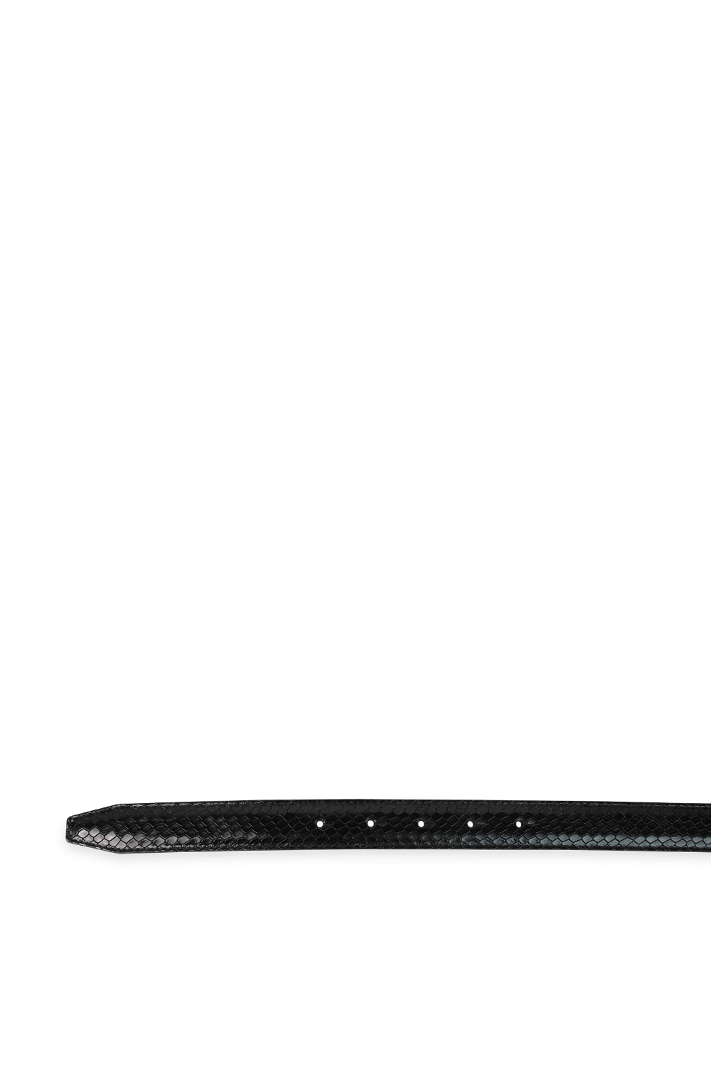 תמונת תקריב של BB Monogram Leather Belt in Black