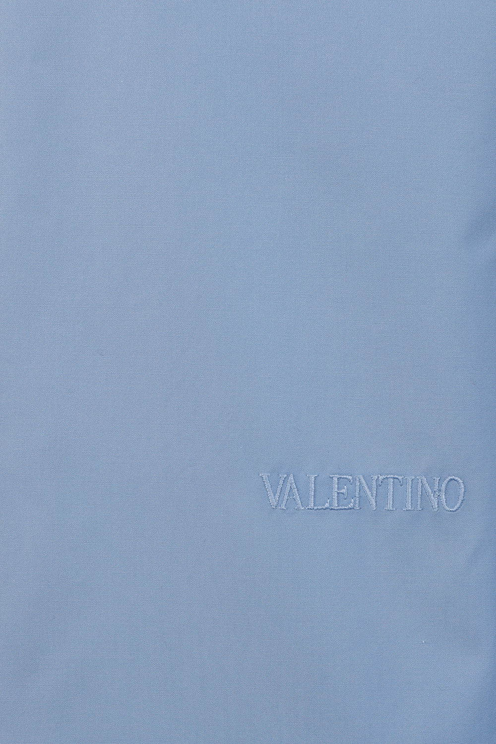 תמונה אחורית של חולצה מכופתרת מכותנה עם רקמה טונאלית