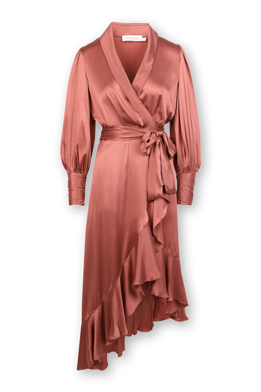 Wrap Silk Midi Dress in Pink ZIMMERMANN