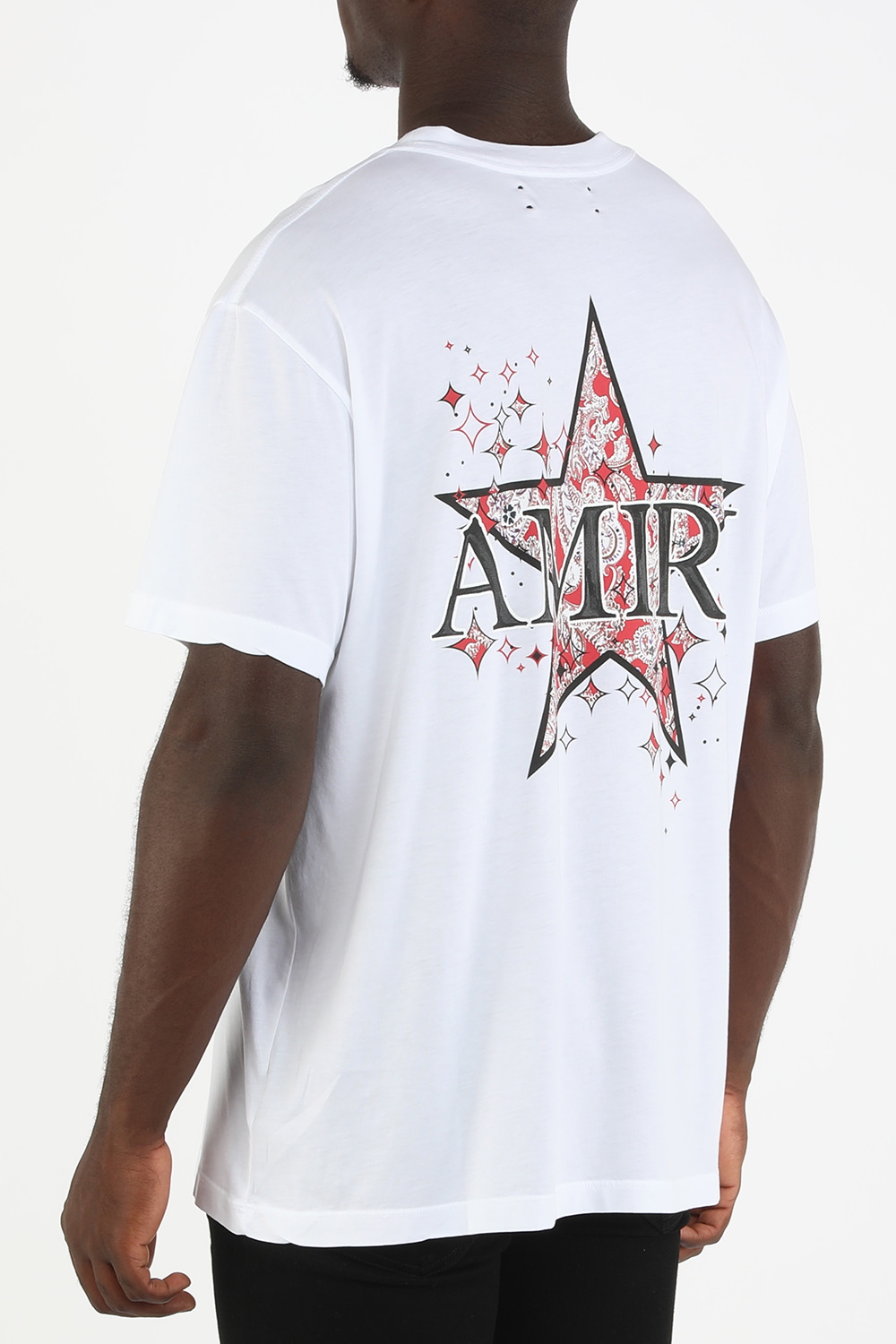 תמונת דוגמן אחורית של Paisley Star Tee in White