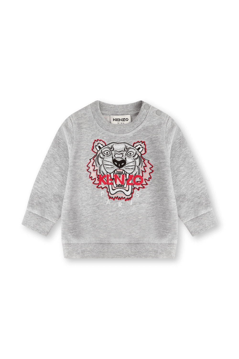 תמונה קידמית של גילאי 2-3 סווטשירט עם סמל נמר רקום