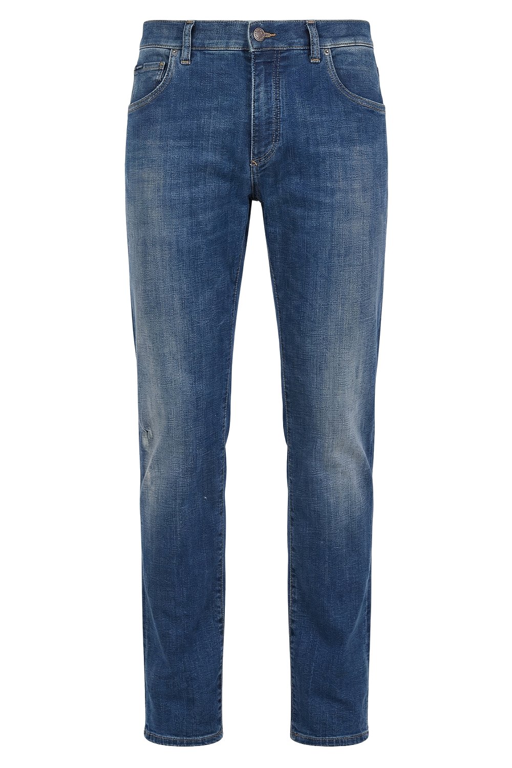 תמונה קידמית של מכנסי ג'ינס בגזרה ישרה