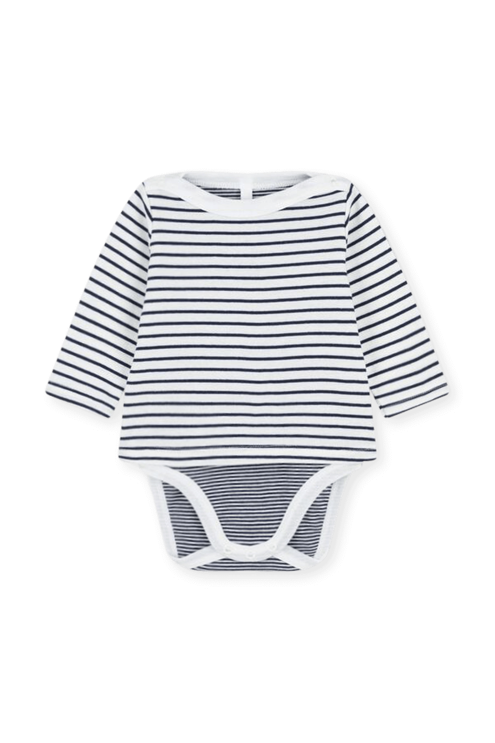 תמונה קידמית של בגד גוף פסים ארוך - גילאי 1-12 חודשים
