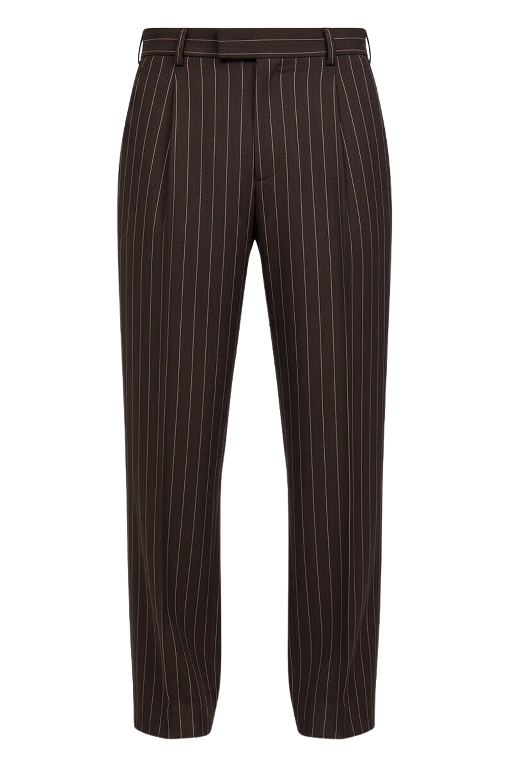 תמונה קידמית של מכנסי פסים מחויטים