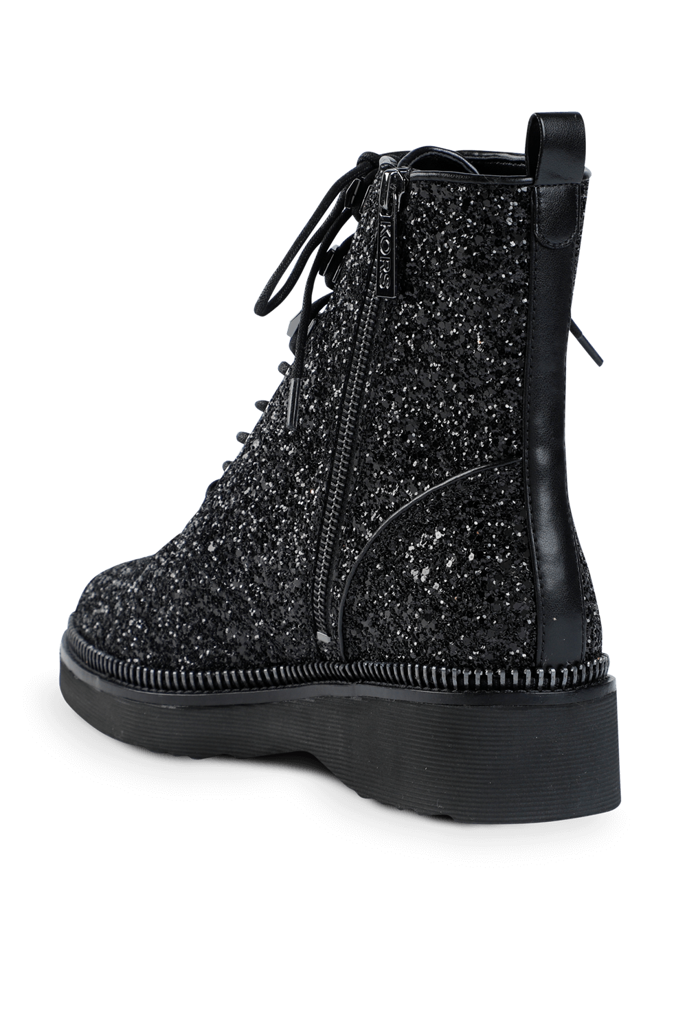 Haskell Glitter Combat Boot in Black MICHAEL KORS