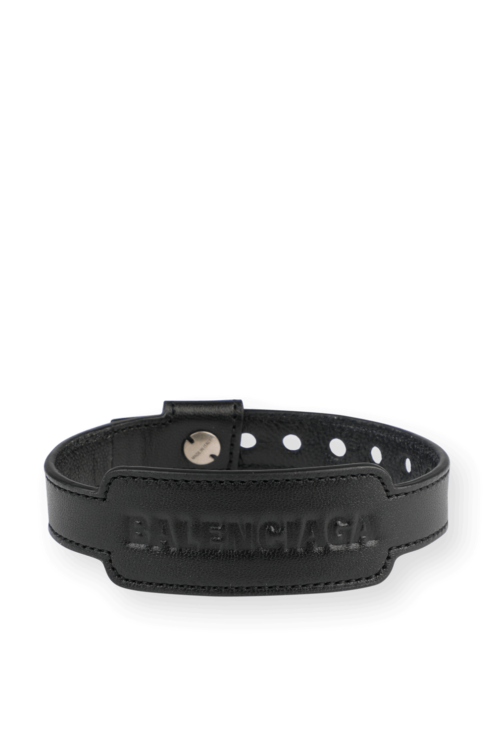 Cash Bracelet in Black Leather BALENCIAGA