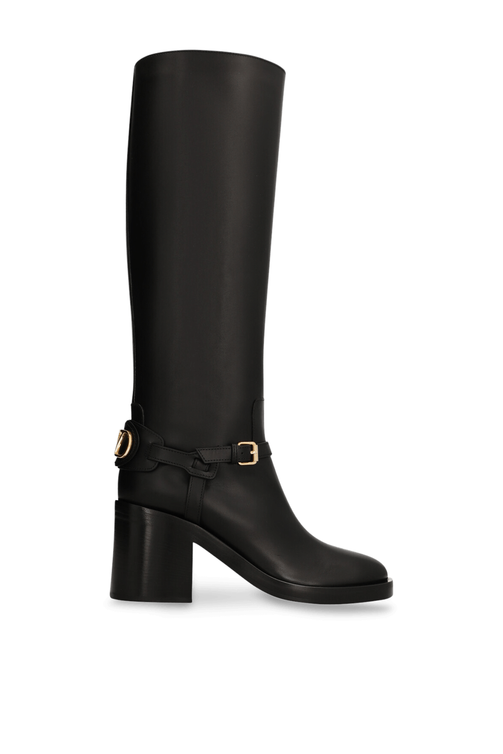 תמונה קידמית של מגפי ברך עקב