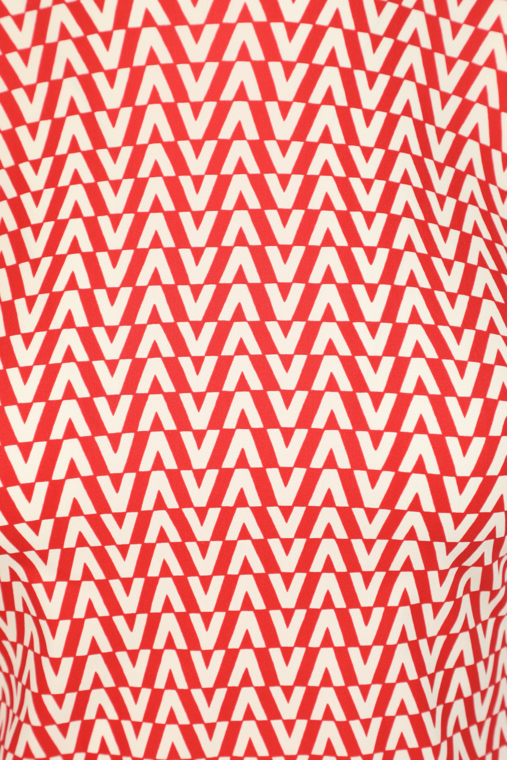 תמונה אחורית של Jersey Top in Red and White