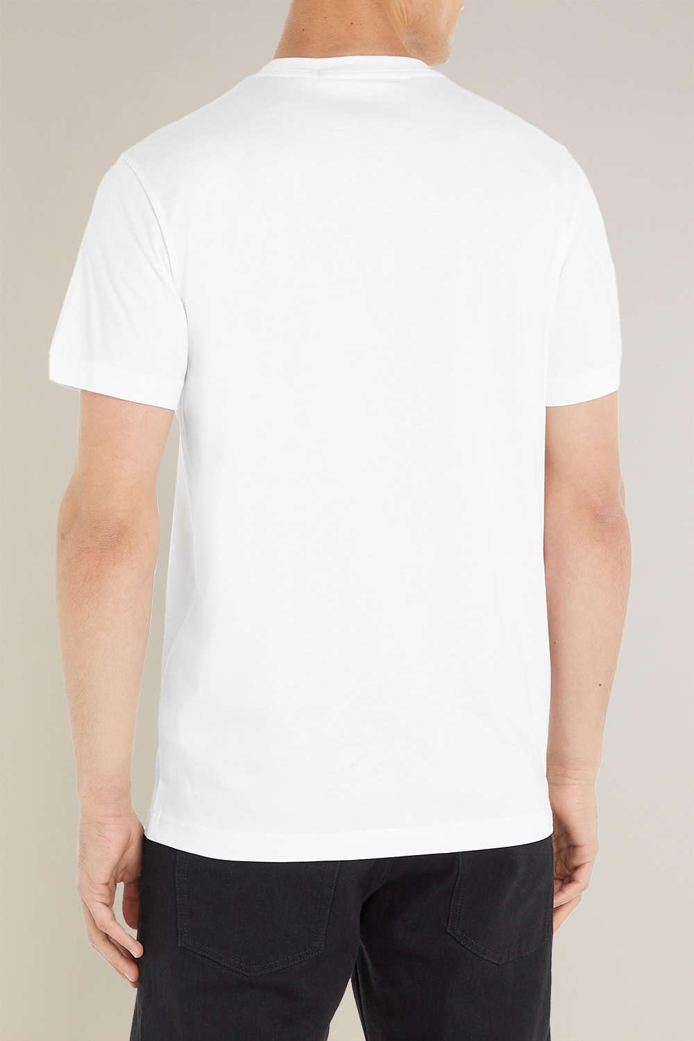 תמונת דוגמן אחורית של חולצת טי מכותנה