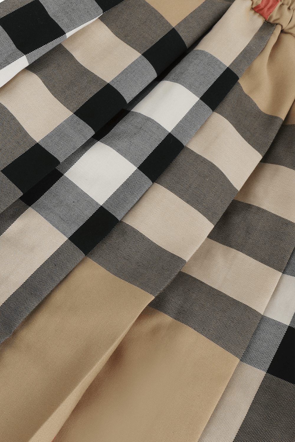 תמונה אחורית של גילאי 4-14 חצאית חצאית מיני עם הדפס משבצות קלאסי