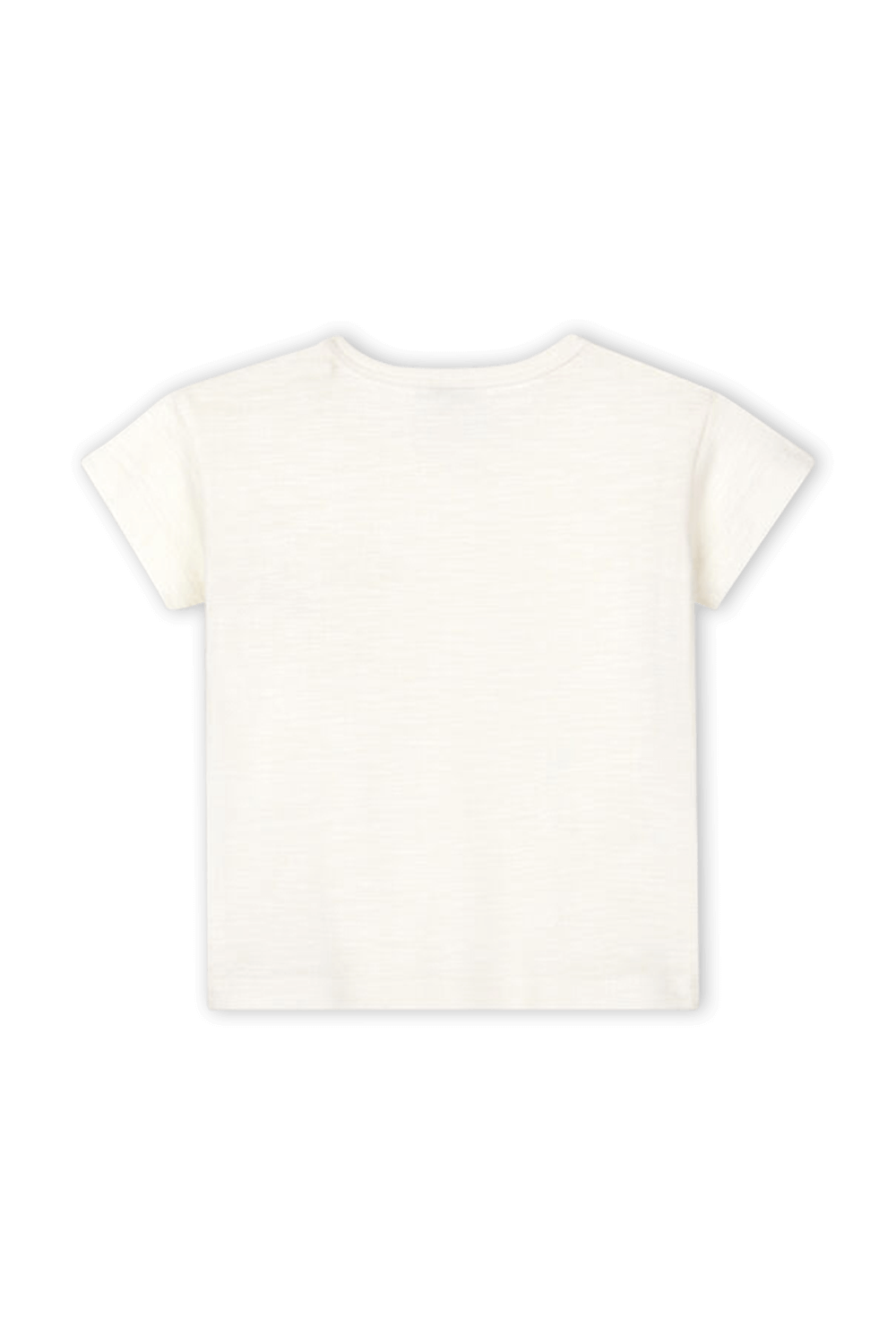 תמונה אחורית של גילאי 18-36 חודשים חולצת טי לבנה עם כיס בצד