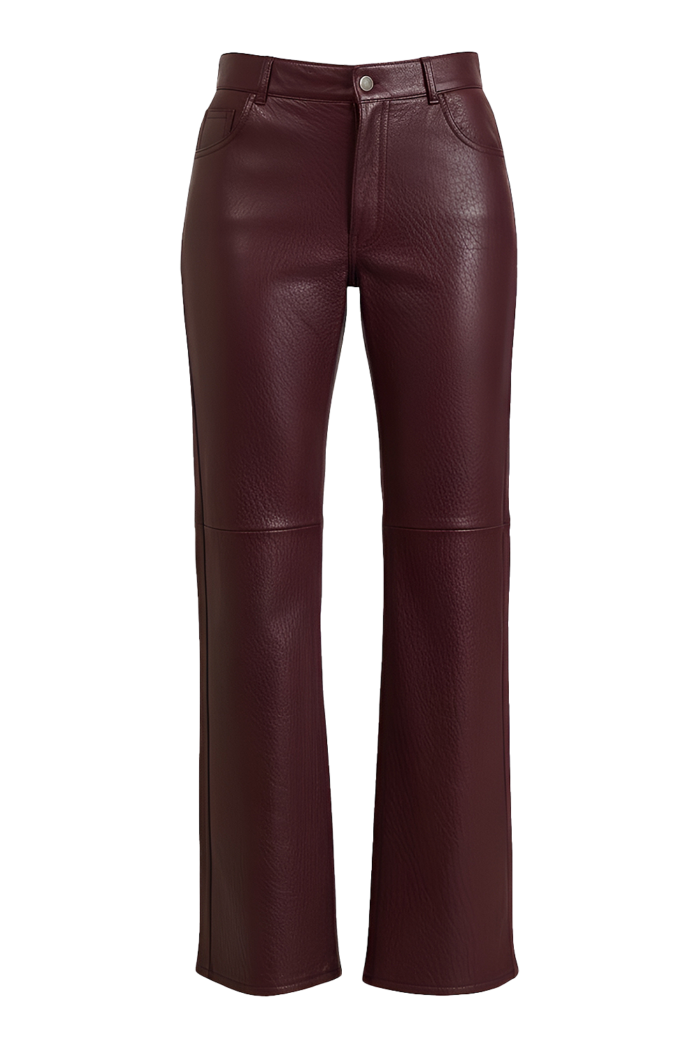 תמונה קידמית של מכנסי עור מתרחבים