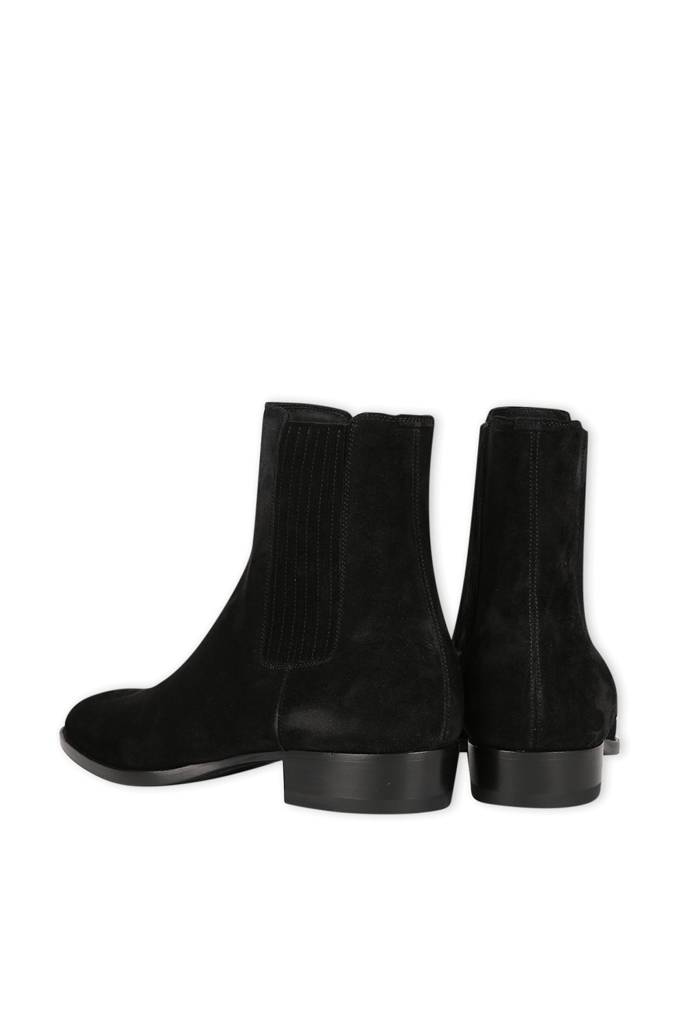 Wyatt Chelsea Boots In Black Suede SAINT LAURENT