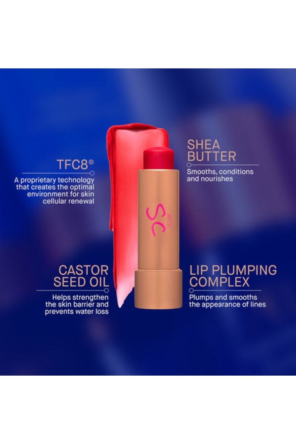 תמונת פנים של באלם להזנת השפתיים גוון 2 אדום