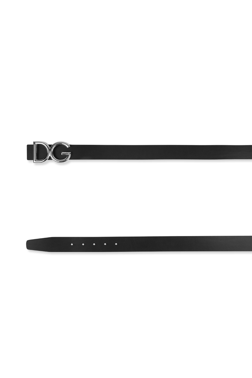תמונה אחורית של DG Logo Belt in Black Leather