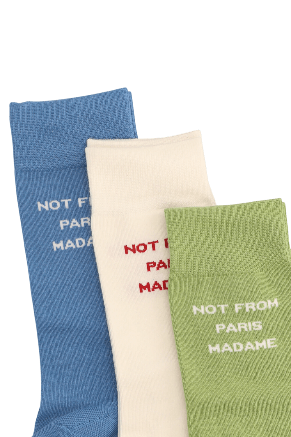 תמונת תקריב של מארז שלושה זוגות גרביים