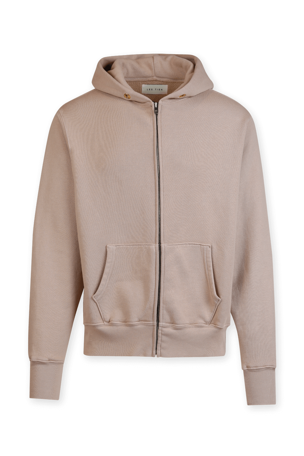 תמונה קידמית של סווטשירט קפוצ'ון מרוכסן בגוון ורוד